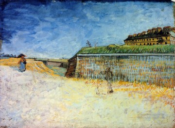 Fortificaciones de París con casas Vincent van Gogh Pinturas al óleo